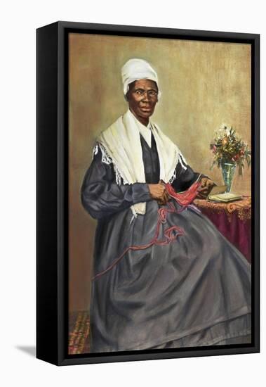 Illustration of Sojourner Truth after a Photograph-null-Framed Stretched Canvas