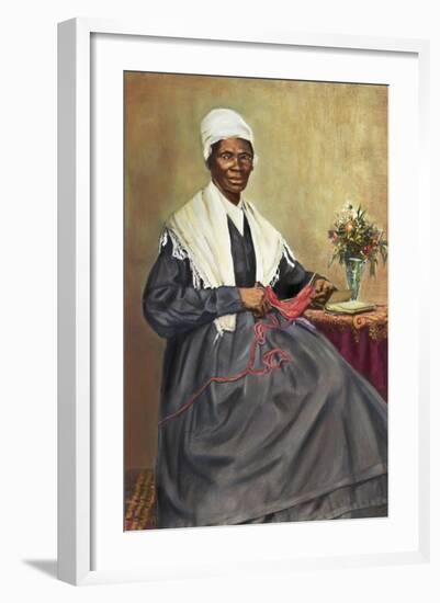 Illustration of Sojourner Truth after a Photograph-null-Framed Giclee Print