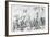 Illustration of Soldiers and Rebels Fighting in Street-null-Framed Giclee Print