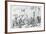 Illustration of Soldiers and Rebels Fighting in Street-null-Framed Giclee Print