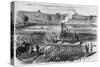 Illustration of Steam Engine Ploughing a Field at Grimsthorpe-null-Stretched Canvas