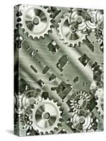 Illustration Of Steampunk Inspired Cogs And Clockwork-clearviewstock-Stretched Canvas