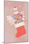 Illustration of Stocking Full of Christmas Items-null-Mounted Giclee Print