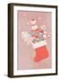 Illustration of Stocking Full of Christmas Items-null-Framed Giclee Print