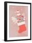 Illustration of Stocking Full of Christmas Items-null-Framed Giclee Print