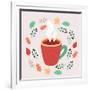 Illustration of Tea in Autumn Leaves-cosmaa-Framed Art Print