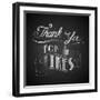 Illustration of Thank You for Likes Background-vectomart-Framed Art Print