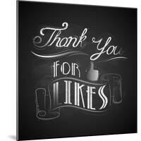 Illustration of Thank You for Likes Background-vectomart-Mounted Art Print