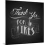 Illustration of Thank You for Likes Background-vectomart-Mounted Art Print