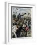 Illustration of the Arrival of the Boxer, Jack Johnson in Chicago in 1910 by Achille Beltrame-Stefano Bianchetti-Framed Giclee Print