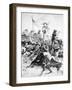 Illustration of the Battle of Little Bighorn, 25th June, 1876 (Litho)-Alfred R. Waud-Framed Giclee Print