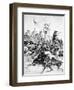 Illustration of the Battle of Little Bighorn, 25th June, 1876 (Litho)-Alfred R. Waud-Framed Premium Giclee Print