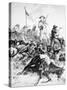 Illustration of the Battle of Little Bighorn, 25th June, 1876 (Litho)-Alfred R. Waud-Stretched Canvas