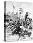 Illustration of the Battle of Little Bighorn, 25th June, 1876 (Litho)-Alfred R. Waud-Stretched Canvas