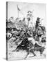 Illustration of the Battle of Little Bighorn, 25th June, 1876 (Litho)-Alfred R. Waud-Stretched Canvas