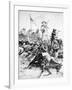 Illustration of the Battle of Little Bighorn, 25th June, 1876 (Litho)-Alfred R. Waud-Framed Giclee Print