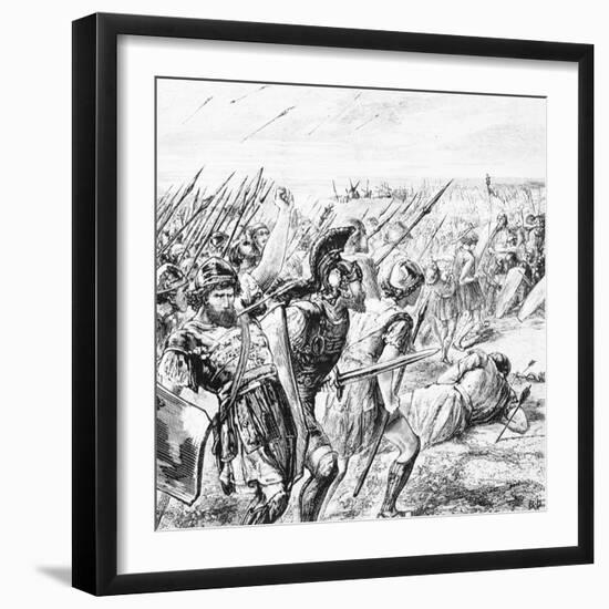 Illustration of the Battle of Marathon-null-Framed Giclee Print