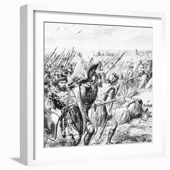 Illustration of the Battle of Marathon-null-Framed Giclee Print