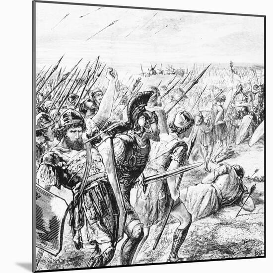 Illustration of the Battle of Marathon-null-Mounted Giclee Print
