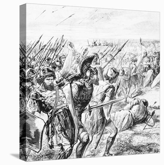 Illustration of the Battle of Marathon-null-Stretched Canvas