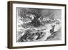 Illustration of the Bridge Washed Away during the Johnstown Flood-null-Framed Giclee Print