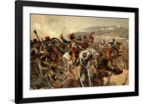 Illustration of the Charge of the Light Brigade at Balaclava During the Crimean War-null-Framed Photographic Print