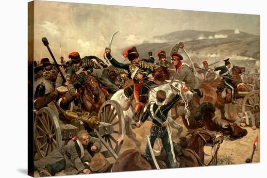 Illustration of the Charge of the Light Brigade at Balaclava During the Crimean War-null-Stretched Canvas