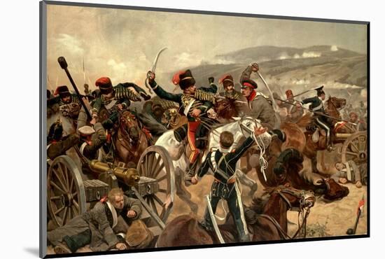 Illustration of the Charge of the Light Brigade at Balaclava During the Crimean War-null-Mounted Photographic Print
