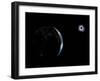 Illustration of the City Lights on a Dark Earth During a Solar Eclipse-Stocktrek Images-Framed Photographic Print