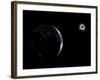 Illustration of the City Lights on a Dark Earth During a Solar Eclipse-Stocktrek Images-Framed Photographic Print