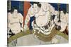 Illustration of the Dohyo-Iri of Grand Champion Shiranui Dakuemon, Published by Yamaguchiya Tobie-Tani Bunchu-Stretched Canvas