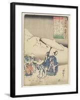 Illustration of the Emperor Koko's Poem, C. 1840-1842-Utagawa Kuniyoshi-Framed Giclee Print