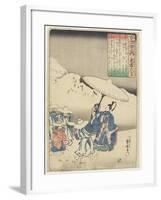 Illustration of the Emperor Koko's Poem, C. 1840-1842-Utagawa Kuniyoshi-Framed Giclee Print