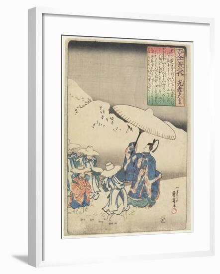 Illustration of the Emperor Koko's Poem, C. 1840-1842-Utagawa Kuniyoshi-Framed Giclee Print