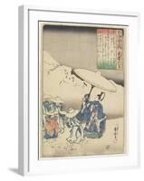 Illustration of the Emperor Koko's Poem, C. 1840-1842-Utagawa Kuniyoshi-Framed Giclee Print