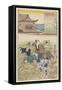 Illustration of the Emperor Tenchi's Poem, C. 1840-1842-Utagawa Kuniyoshi-Framed Stretched Canvas