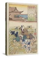 Illustration of the Emperor Tenchi's Poem, C. 1840-1842-Utagawa Kuniyoshi-Stretched Canvas