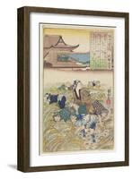 Illustration of the Emperor Tenchi's Poem, C. 1840-1842-Utagawa Kuniyoshi-Framed Giclee Print