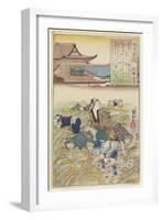 Illustration of the Emperor Tenchi's Poem, C. 1840-1842-Utagawa Kuniyoshi-Framed Giclee Print