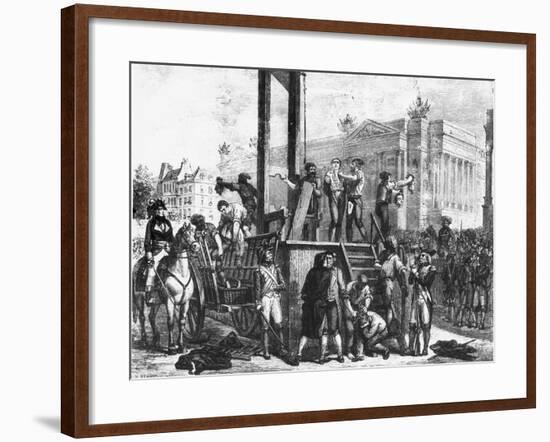 Illustration of the Execution of Robespierre and His Co-Conspirators-null-Framed Giclee Print