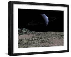 Illustration of the Gas Giant Neptune as Seen from the Surface of its Moon Triton-Stocktrek Images-Framed Photographic Print