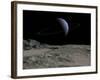 Illustration of the Gas Giant Neptune as Seen from the Surface of its Moon Triton-Stocktrek Images-Framed Photographic Print