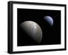 Illustration of the Gas Giant Planet Neptune and its Largest Moon Triton-Stocktrek Images-Framed Premium Photographic Print