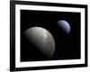 Illustration of the Gas Giant Planet Neptune and its Largest Moon Triton-Stocktrek Images-Framed Photographic Print