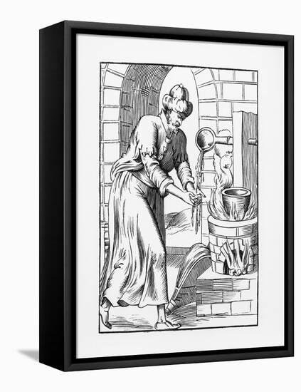 Illustration of the Gypsy Who Washed His Hands in Molten Lead-Pierre Boaistuau-Framed Stretched Canvas