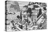 Illustration of the Hanging Gardens of Babylon-null-Stretched Canvas