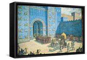 Illustration of the Ishtar Gate in Ancient Babylon-null-Framed Stretched Canvas