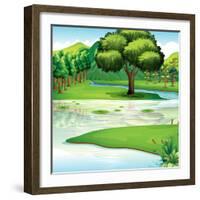 Illustration of the Land and Water Resources-interactimages-Framed Photographic Print