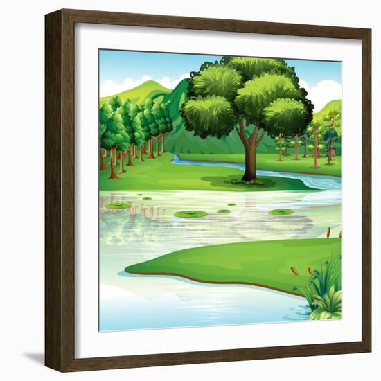 Illustration of the Land and Water Resources-interactimages-Framed Photographic Print