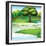 Illustration of the Land and Water Resources-interactimages-Framed Photographic Print